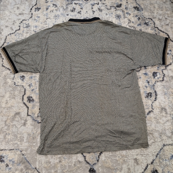 International Waters 90s Mens Geometric Knit Polo Shirt Men’s XL Made In USA - Picture 6 of 6
